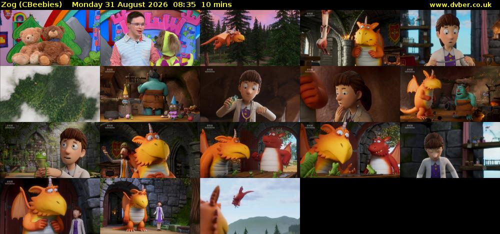 Zog (CBeebies) Monday 31 August 2026 08:35 - 08:45