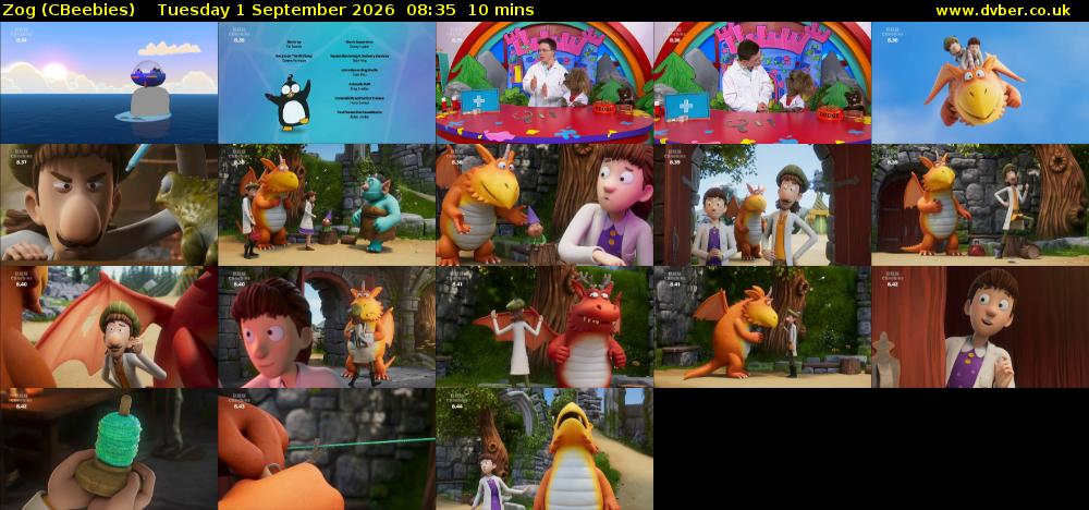 Zog (CBeebies) Tuesday 1 September 2026 08:35 - 08:45