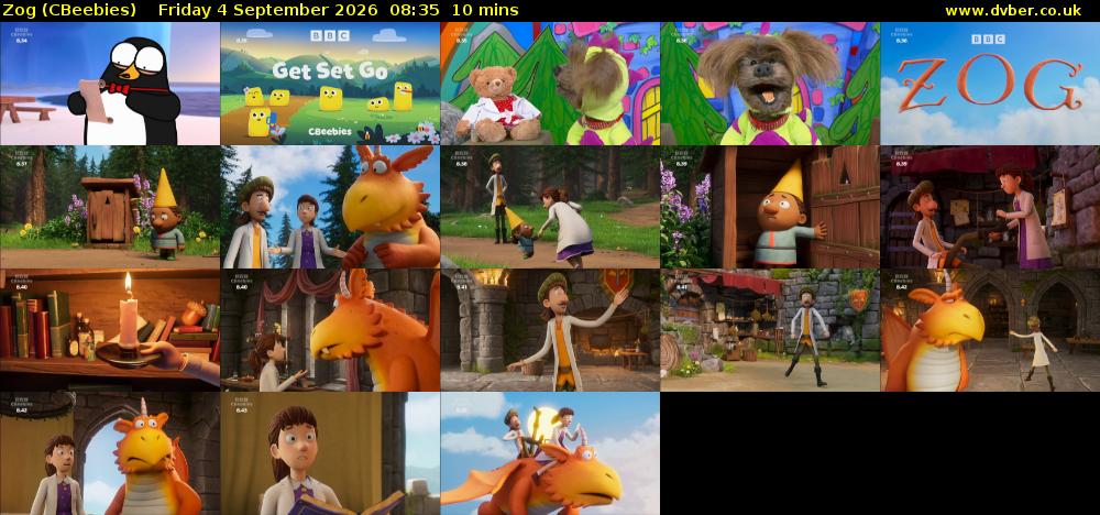 Zog (CBeebies) Friday 4 September 2026 08:35 - 08:45