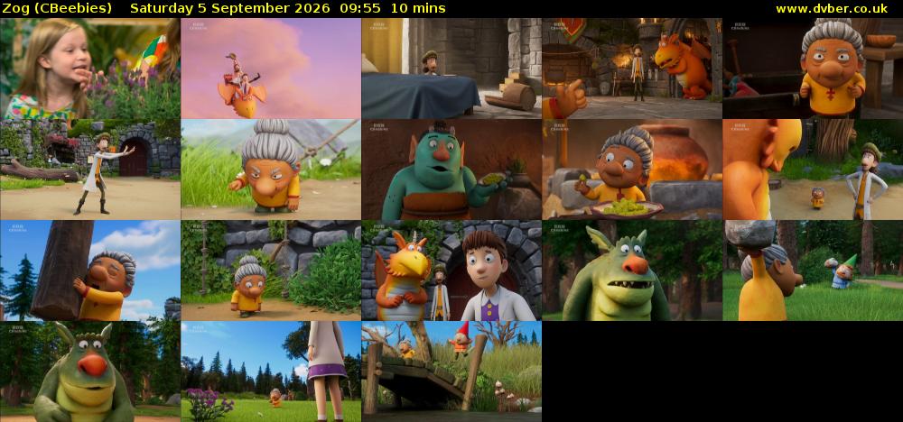 Zog (CBeebies) Saturday 5 September 2026 09:55 - 10:05