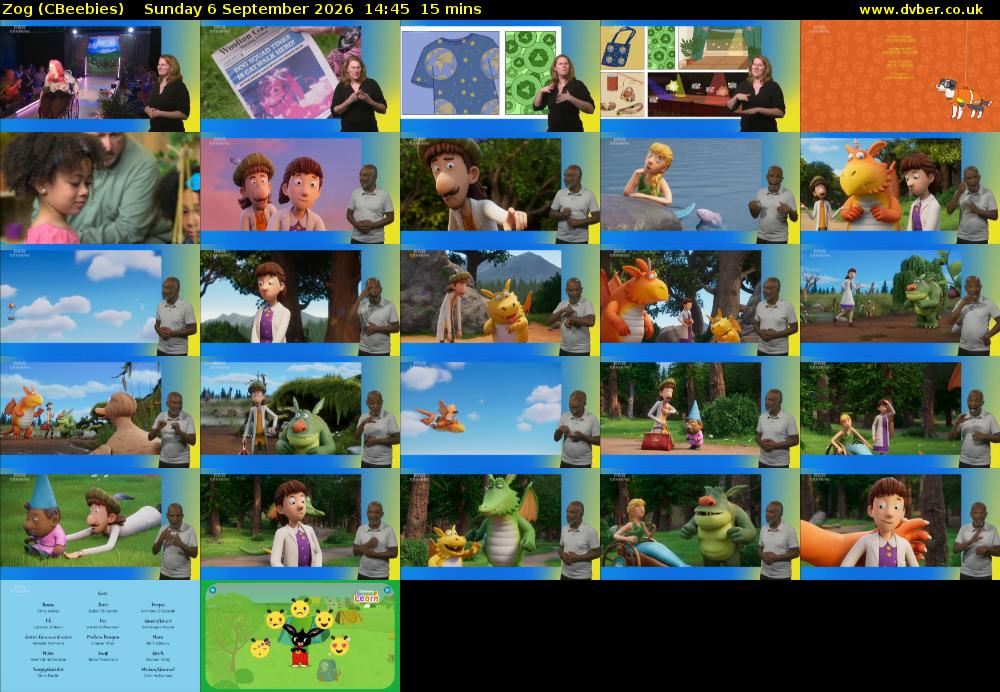 Zog (CBeebies) Sunday 6 September 2026 14:45 - 15:00