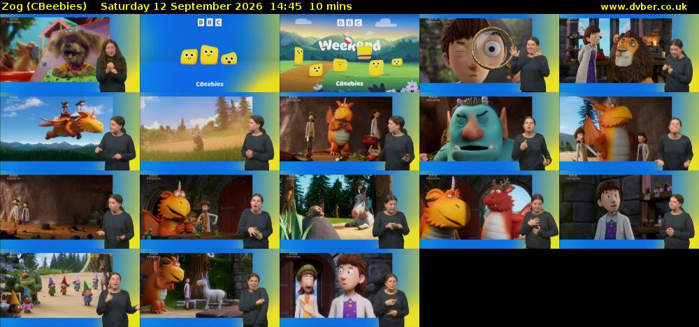 Zog (CBeebies) Saturday 12 September 2026 14:45 - 14:55