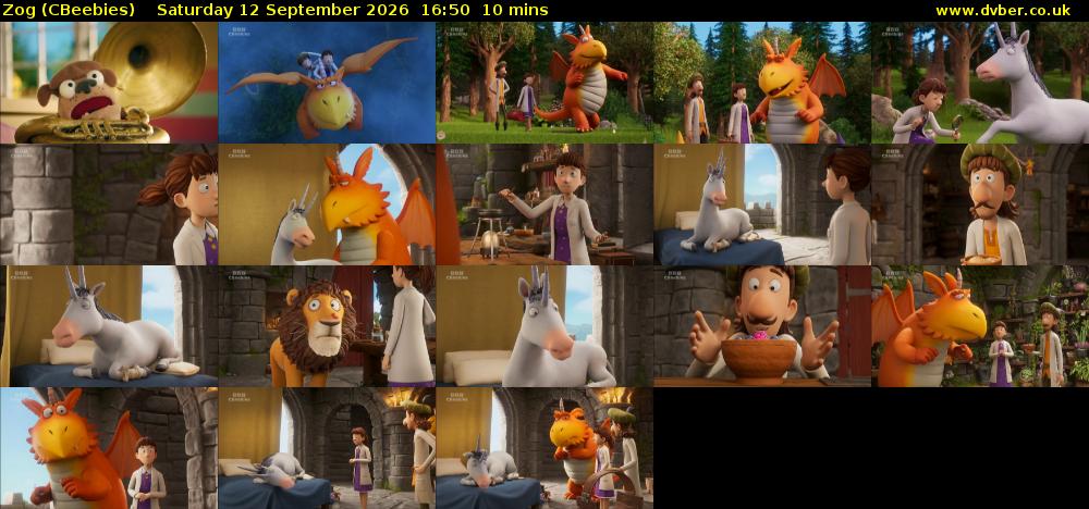 Zog (CBeebies) Saturday 12 September 2026 16:50 - 17:00