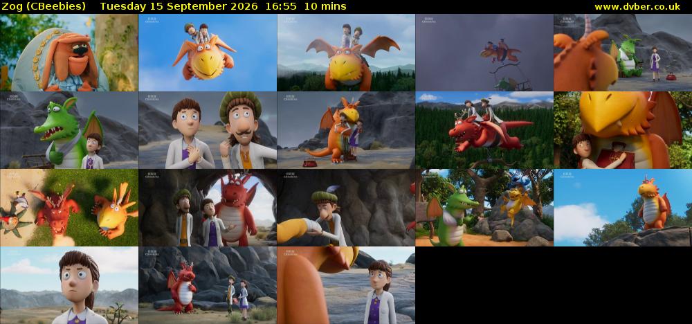 Zog (CBeebies) Tuesday 15 September 2026 16:55 - 17:05
