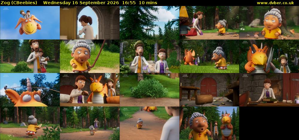 Zog (CBeebies) Wednesday 16 September 2026 16:55 - 17:05