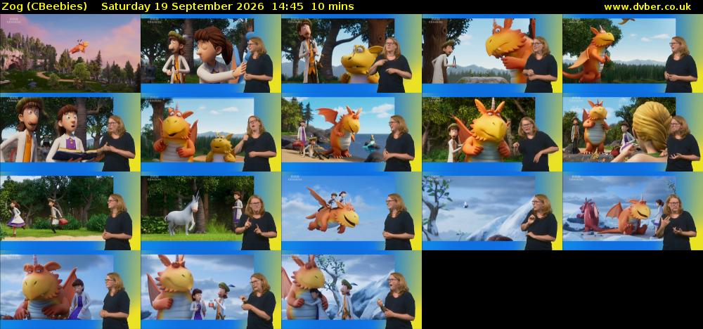 Zog (CBeebies) Saturday 19 September 2026 14:45 - 14:55