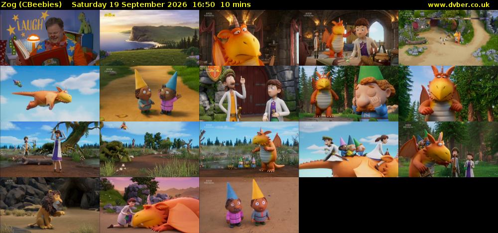 Zog (CBeebies) Saturday 19 September 2026 16:50 - 17:00