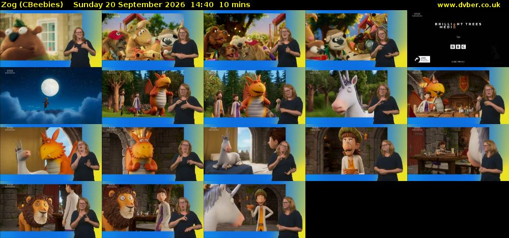 Zog (CBeebies) Sunday 20 September 2026 14:40 - 14:50