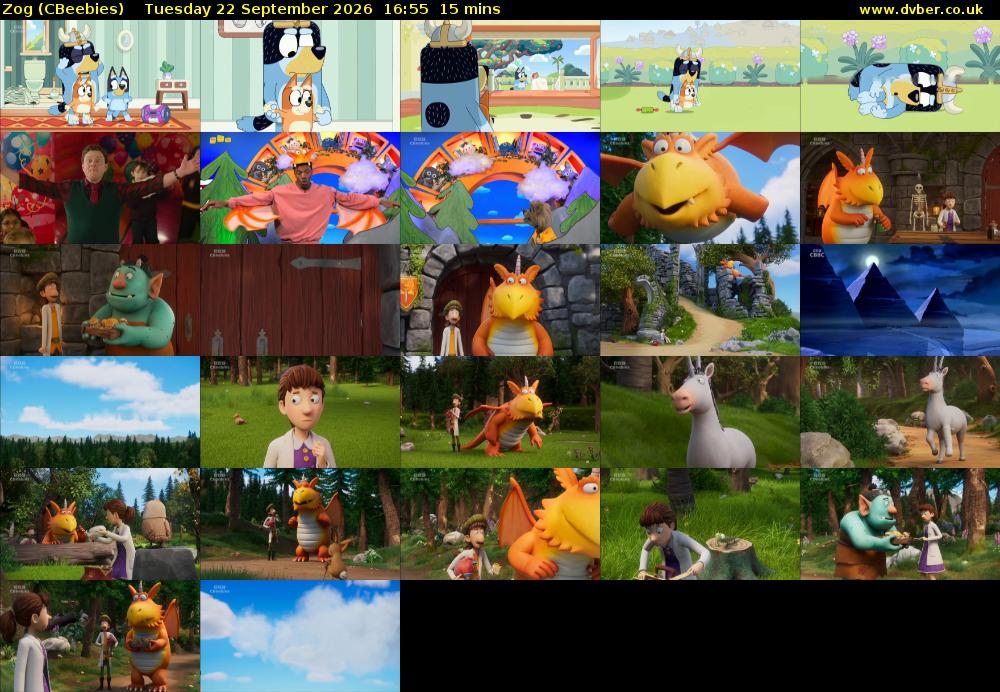 Zog (CBeebies) Tuesday 22 September 2026 16:55 - 17:10