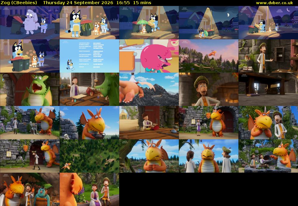 Zog (CBeebies) Thursday 24 September 2026 16:55 - 17:10