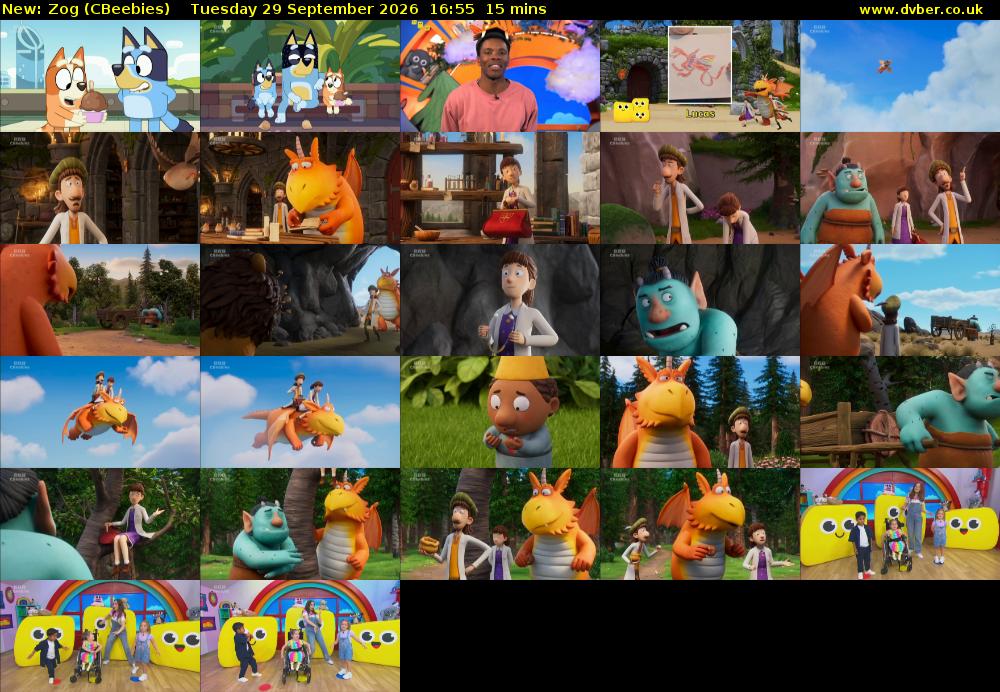 Zog (CBeebies) Tuesday 29 September 2026 16:55 - 17:10