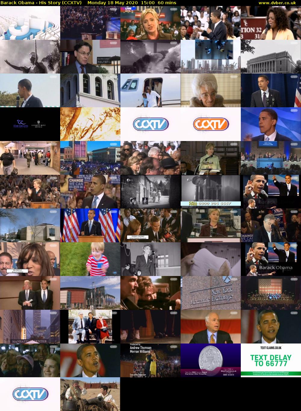 Barack Obama - His Story (CCXTV) Monday 18 May 2020 15:00 - 16:00