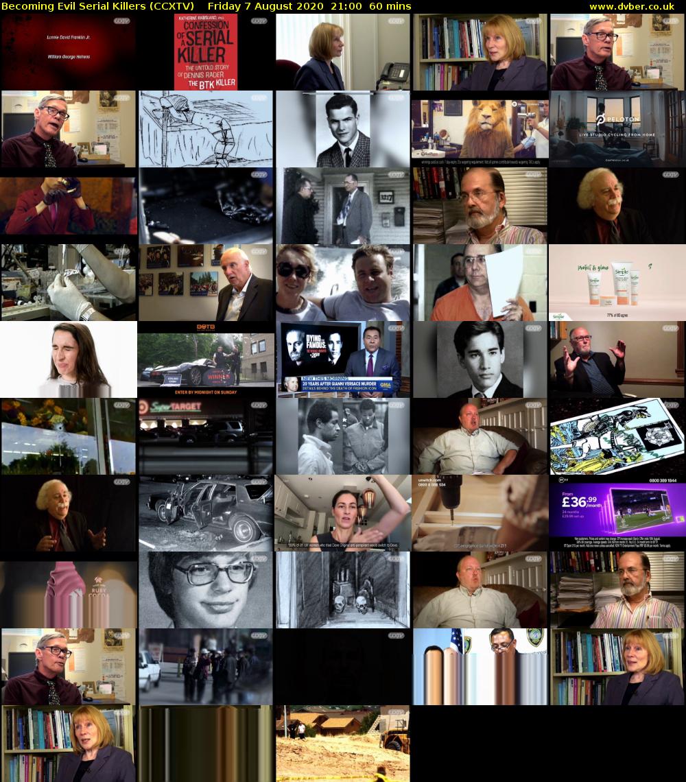 Becoming Evil Serial Killers (CCXTV) Friday 7 August 2020 21:00 - 22:00