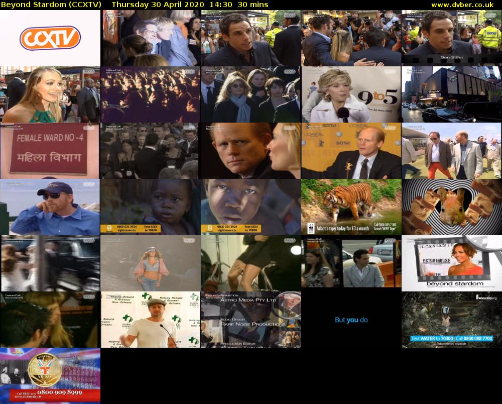 Beyond Stardom (CCXTV) Thursday 30 April 2020 14:30 - 15:00