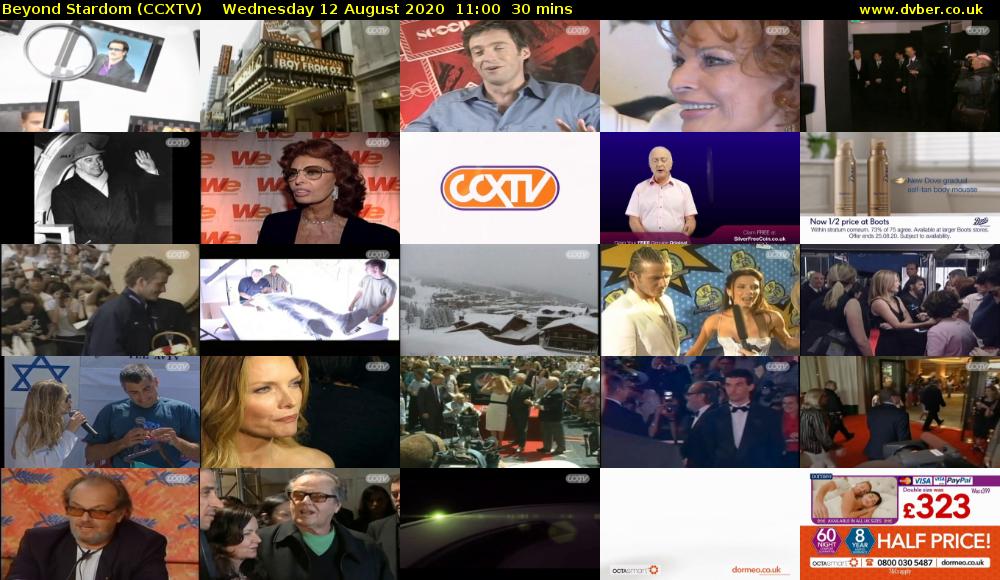 Beyond Stardom (CCXTV) Wednesday 12 August 2020 11:00 - 11:30