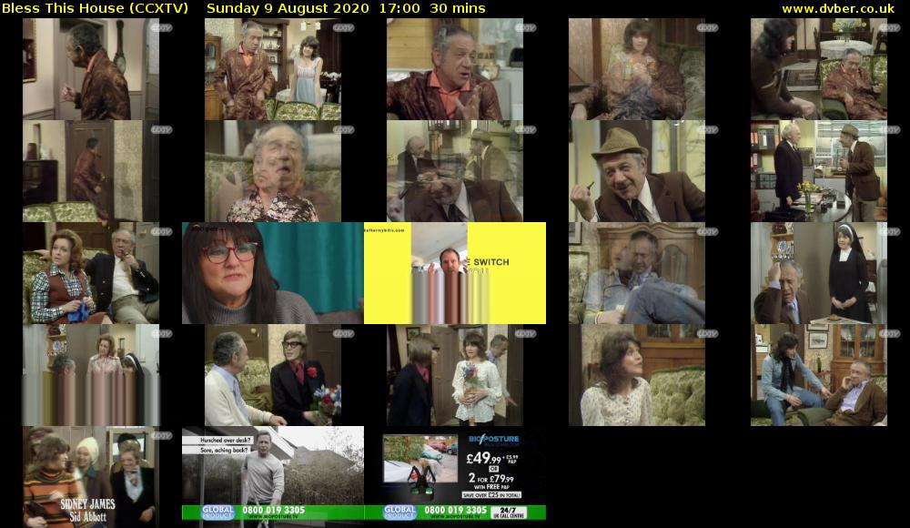 Bless This House (CCXTV) Sunday 9 August 2020 17:00 - 17:30