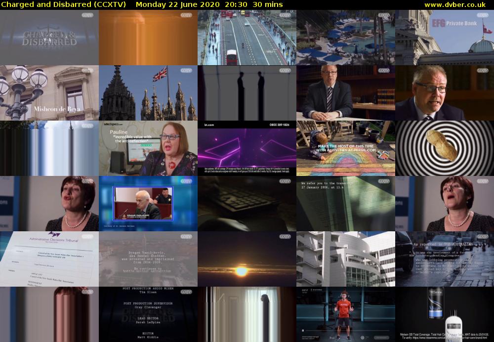 Charged and Disbarred (CCXTV) Monday 22 June 2020 20:30 - 21:00