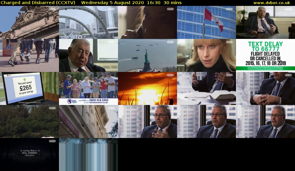 Charged and Disbarred (CCXTV) Wednesday 5 August 2020 16:30 - 17:00