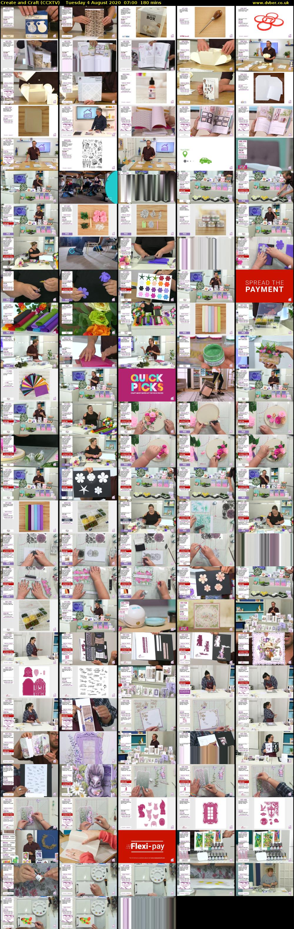 Create and Craft (CCXTV) Tuesday 4 August 2020 07:00 - 10:00