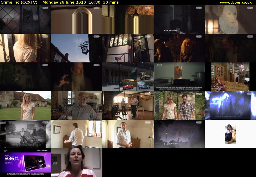 Crime Inc (CCXTV) Monday 29 June 2020 16:30 - 17:00