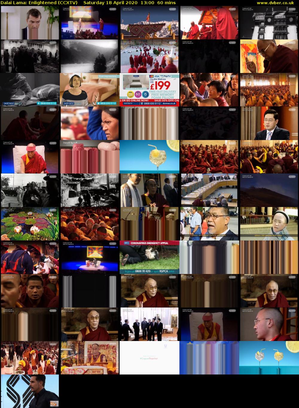 Dalai Lama: Enlightened (CCXTV) Saturday 18 April 2020 13:00 - 14:00