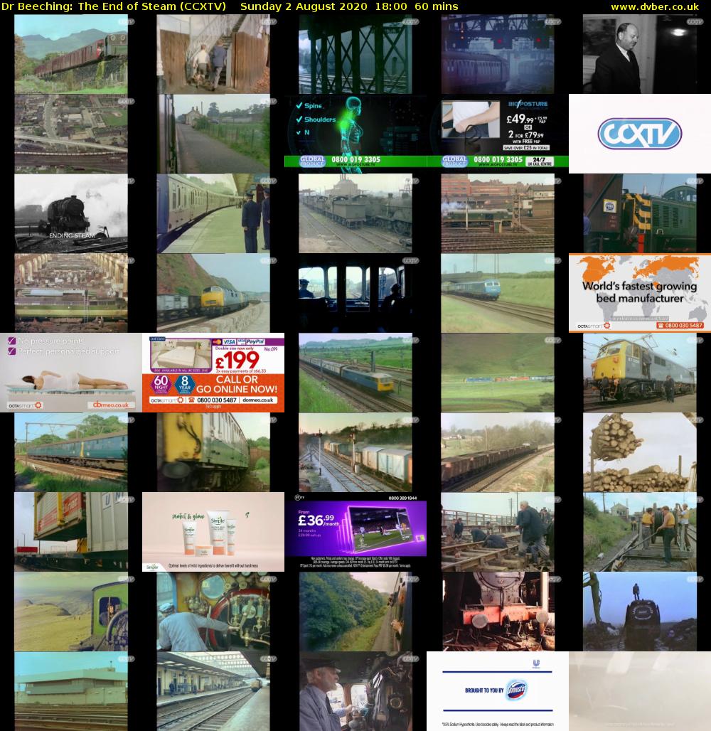 Dr Beeching: The End of Steam (CCXTV) Sunday 2 August 2020 18:00 - 19:00