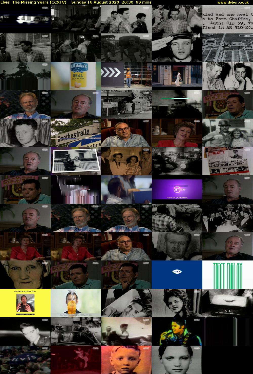 Elvis: The Missing Years (CCXTV) Sunday 16 August 2020 20:30 - 22:00