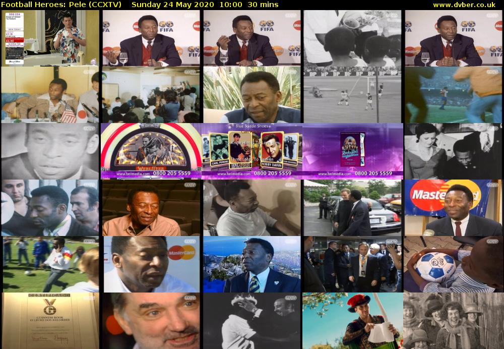 Football Heroes: Pele (CCXTV) Sunday 24 May 2020 10:00 - 10:30