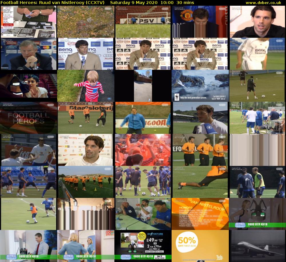 Football Heroes: Ruud van Nistlerooy (CCXTV) Saturday 9 May 2020 10:00 - 10:30