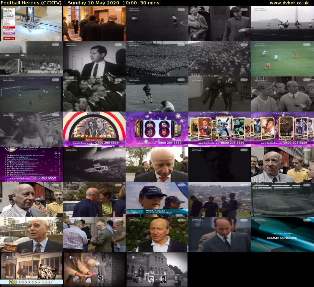 Football Heroes (CCXTV) Sunday 10 May 2020 10:00 - 10:30