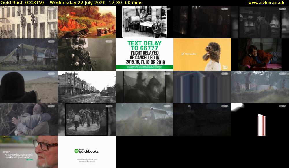 Gold Rush (CCXTV) Wednesday 22 July 2020 17:30 - 18:30
