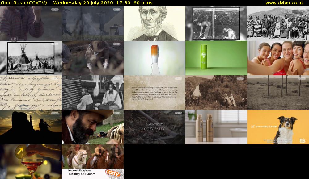 Gold Rush (CCXTV) Wednesday 29 July 2020 17:30 - 18:30