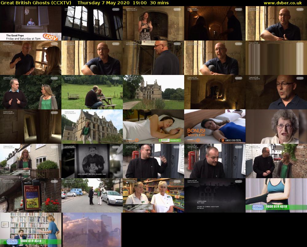 Great British Ghosts (CCXTV) Thursday 7 May 2020 19:00 - 19:30