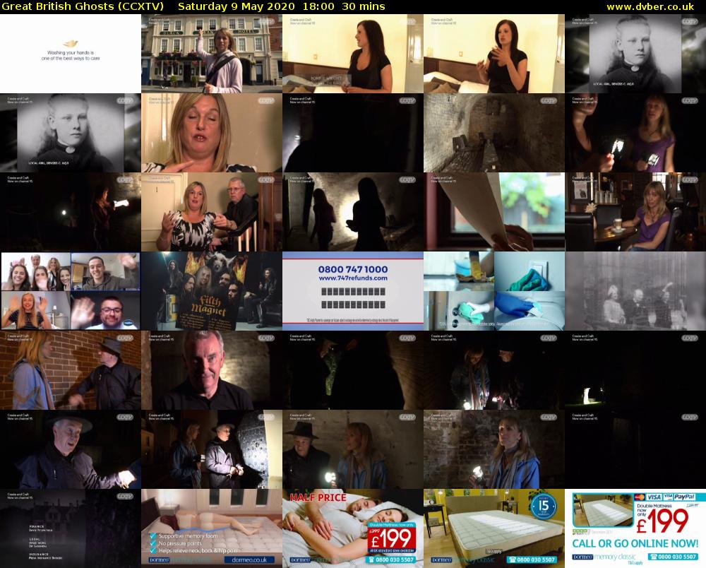 Great British Ghosts (CCXTV) Saturday 9 May 2020 18:00 - 18:30