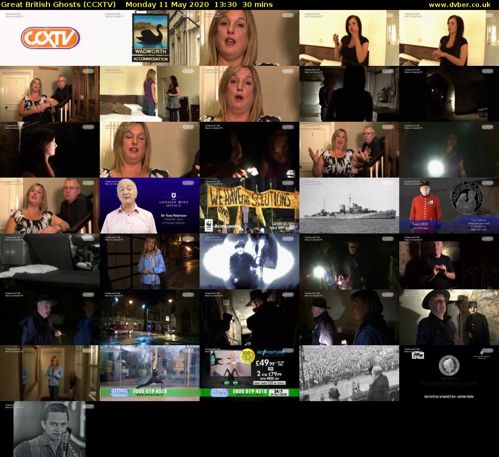 Great British Ghosts (CCXTV) Monday 11 May 2020 13:30 - 14:00