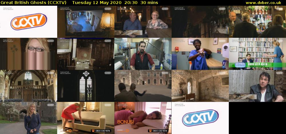 Great British Ghosts (CCXTV) Tuesday 12 May 2020 20:30 - 21:00