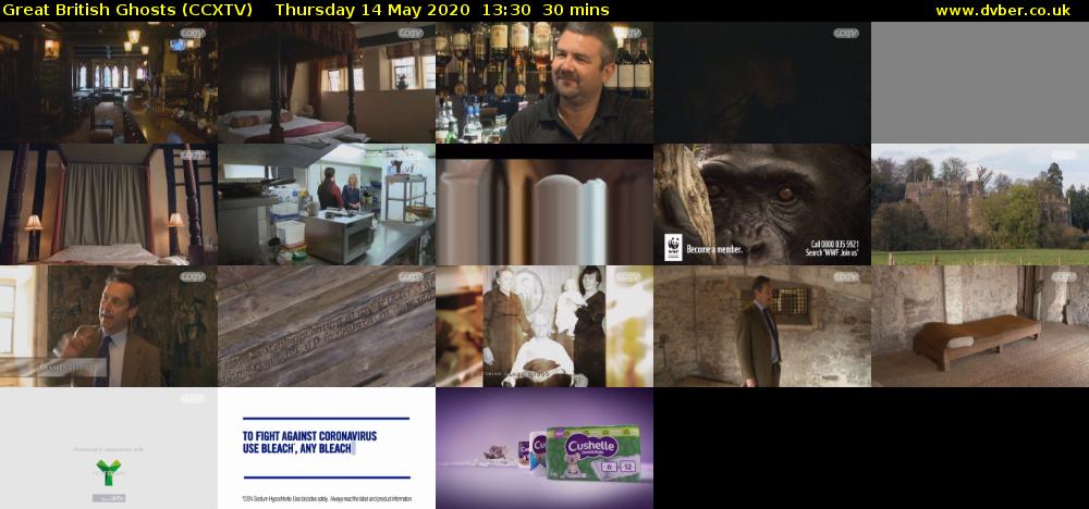Great British Ghosts (CCXTV) Thursday 14 May 2020 13:30 - 14:00