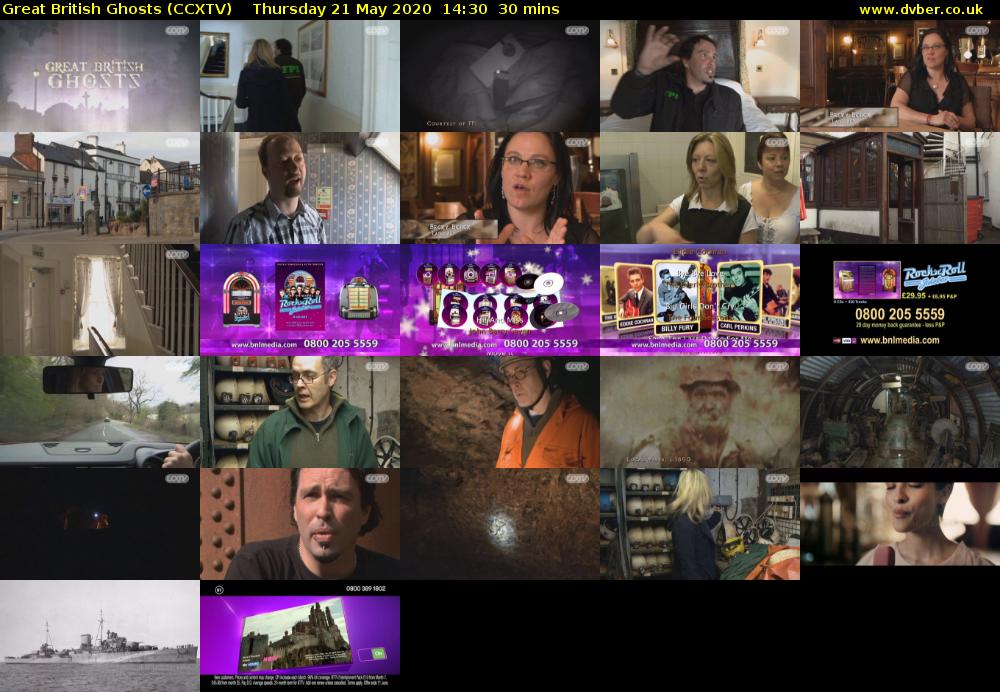 Great British Ghosts (CCXTV) Thursday 21 May 2020 14:30 - 15:00