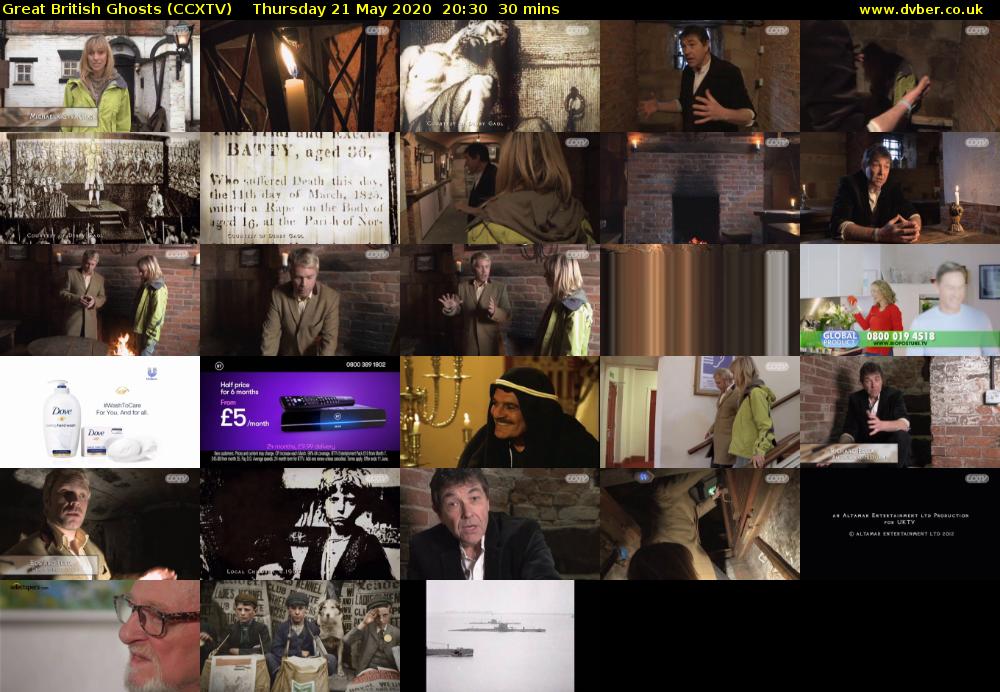 Great British Ghosts (CCXTV) Thursday 21 May 2020 20:30 - 21:00