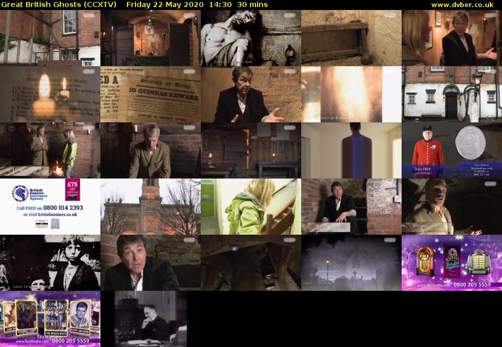 Great British Ghosts (CCXTV) Friday 22 May 2020 14:30 - 15:00