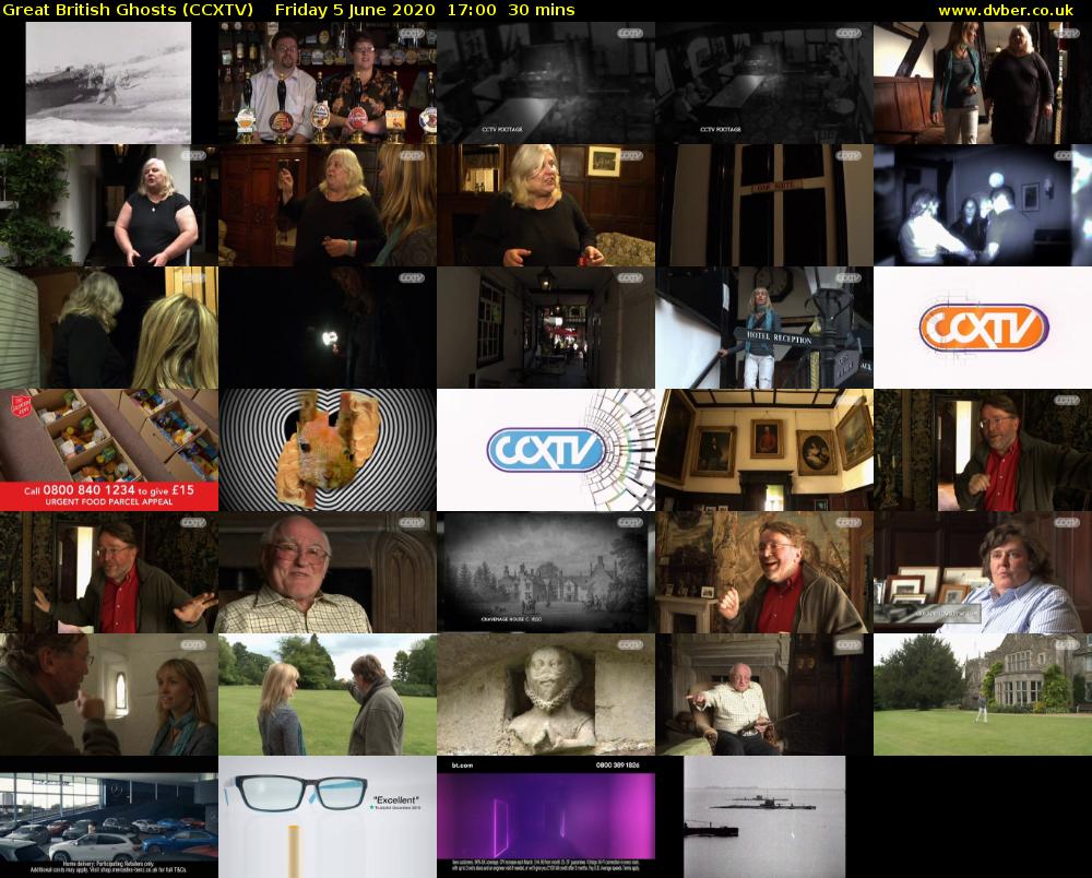 Great British Ghosts (CCXTV) Friday 5 June 2020 17:00 - 17:30