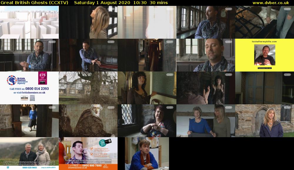 Great British Ghosts (CCXTV) Saturday 1 August 2020 10:30 - 11:00