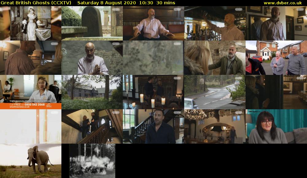 Great British Ghosts (CCXTV) Saturday 8 August 2020 10:30 - 11:00