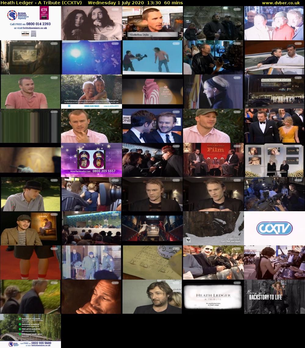Heath Ledger - A Tribute (CCXTV) Wednesday 1 July 2020 13:30 - 14:30