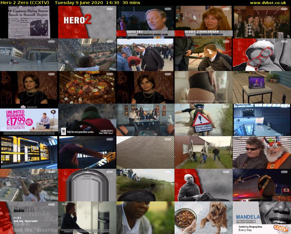 Hero 2 Zero (CCXTV) Tuesday 9 June 2020 14:30 - 15:00