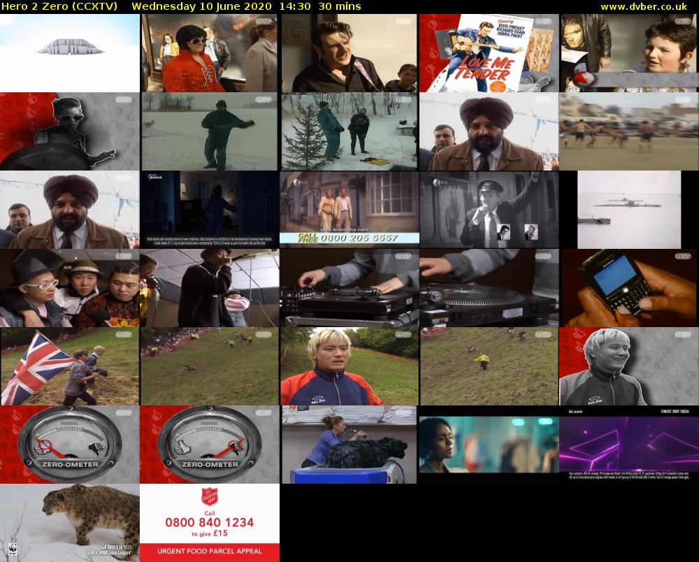 Hero 2 Zero (CCXTV) Wednesday 10 June 2020 14:30 - 15:00