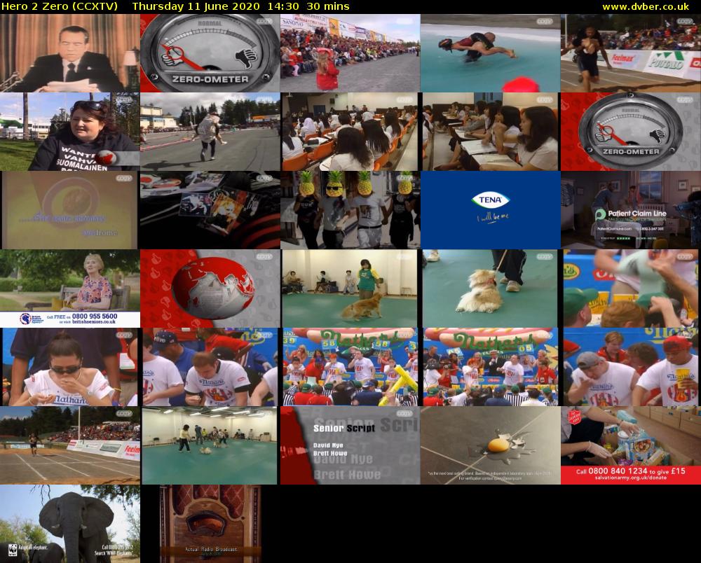 Hero 2 Zero (CCXTV) Thursday 11 June 2020 14:30 - 15:00