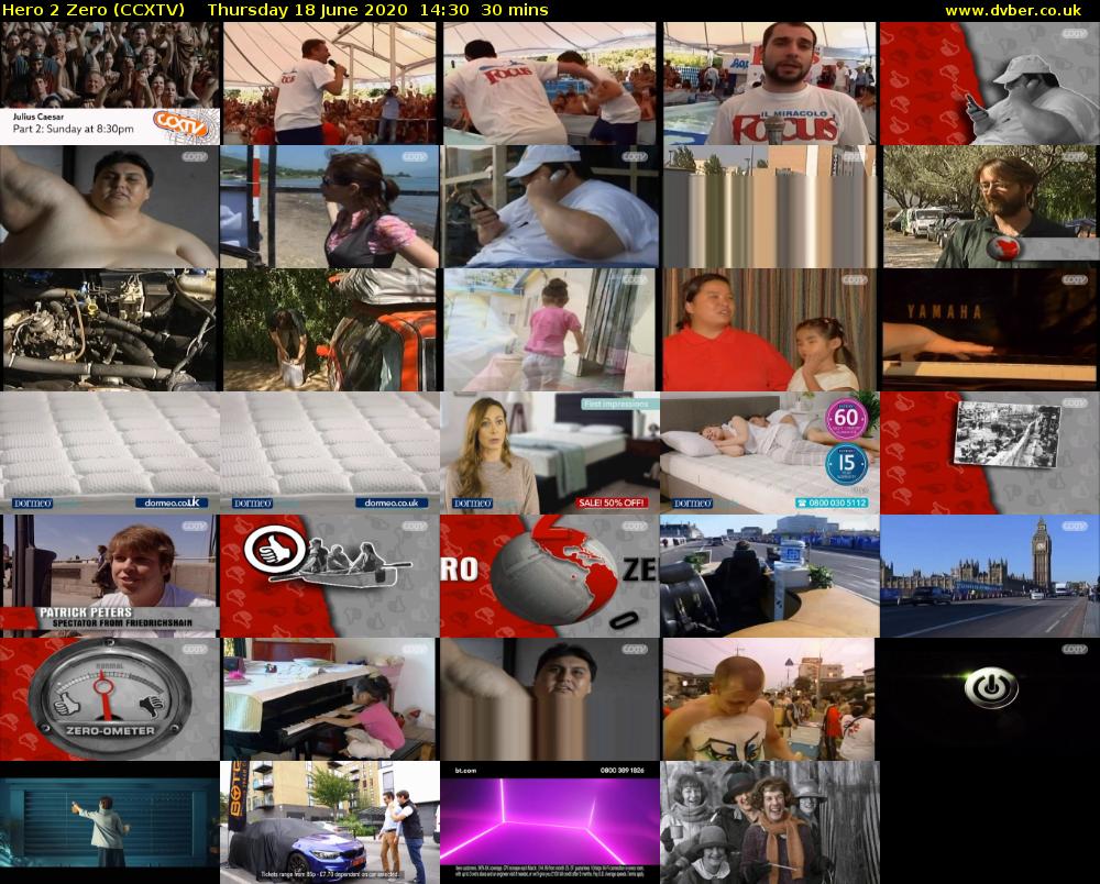 Hero 2 Zero (CCXTV) Thursday 18 June 2020 14:30 - 15:00