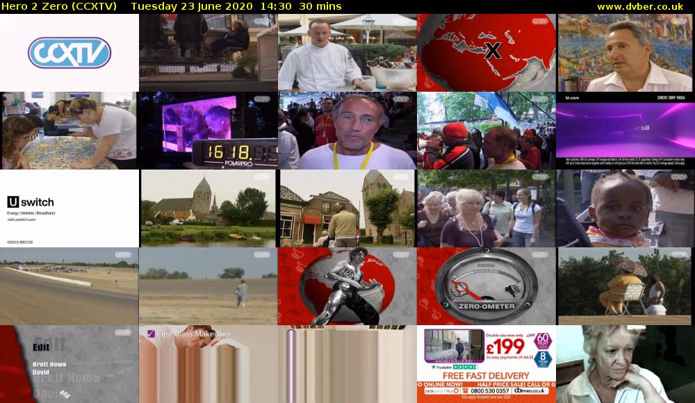 Hero 2 Zero (CCXTV) Tuesday 23 June 2020 14:30 - 15:00