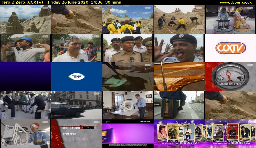 Hero 2 Zero (CCXTV) Friday 26 June 2020 14:30 - 15:00